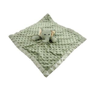 Pro Goleem Elephant Lovey Gray Security Blanket Baby Satin Edge 16 x 16in
